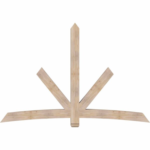 Ekena Millwork Alberta Smooth Timber Gable Bracket, Douglas Fir, 96"W x 64"H x 5 1/2"D x 5 1/2"F, 16/12 Pitch GBW096X64X0606ALB00SDF - main